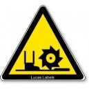 Warning Danger Cutter Toe Loss