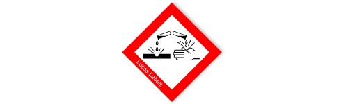 GHS Corrosive Warning Label